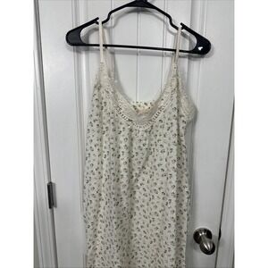 Papinelle Maxi Floral Swiss Dot Lace Front SLarge Nightgown Cottagecore Praire